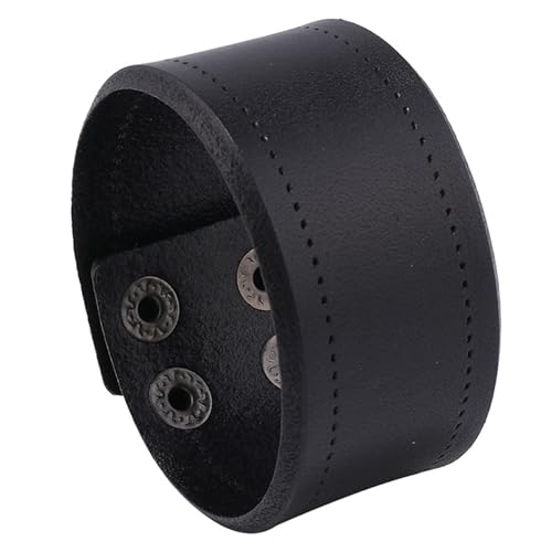 Balaijor Simple Retro Wide Leather Wristband