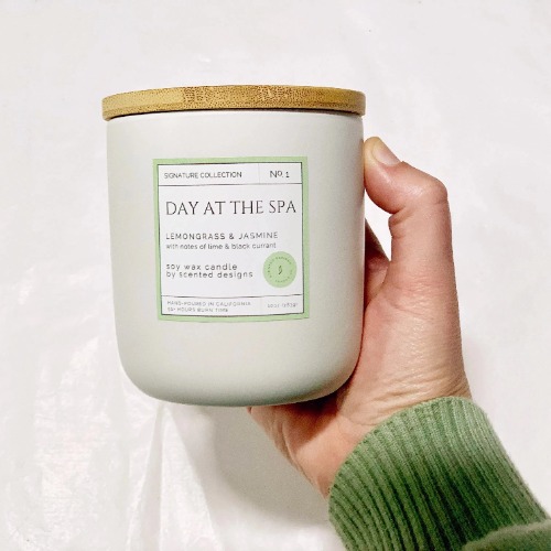 White Ceramic Tumbler - Best-Selling Scents - New! - 10oz - Bamboo Lid | Day at the Spa