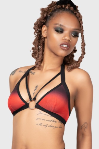 Dazzling Performance Bralet - S / Red / 95% Polyester 5% Elastane
