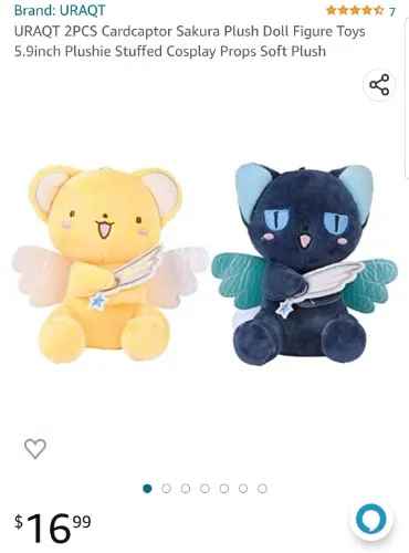 Amazon.com: URAQT 2PCS Cardcaptor Sakura Plush Doll Figure Toys 5.9inch Plushie Stuffed Cosplay Props Soft Plush : Toys & Games