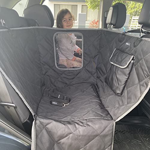 Furdelity™ Dog Car Seat Cover for Back Seat Half Dog Seat Cover Dog Car Hammock Pet Car Seat Cover Dog Car Seats for Small Dogs Medium Large Dog Car Seat Scratchproof Waterproof Durable Non-Slip Safe - Half Hammock