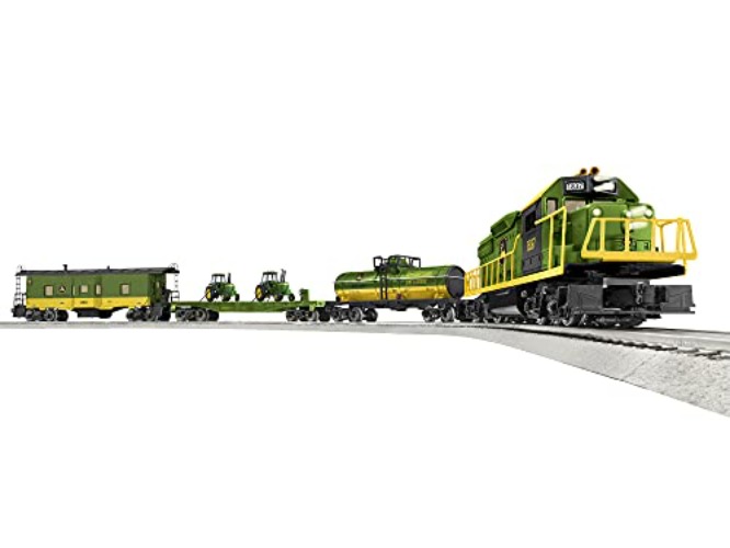 John Deere GP38 Freight LionChief Electric O Gauge Bluetooth 5.0 Train Set with Remote