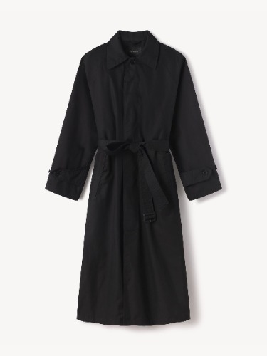 Black Storm Stopper Mackintosh Trench