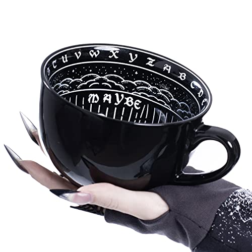 Rogue + Wolf Large Ouija Coffee Mug Halloween Mug Witchy Gifts Goth Accessories for Women Hocus Pocus Gothic Home Decor Unique Novelty Coffee Mugs Witchcraft Supplies - 17.6oz/500ml Porcelain - Ouija