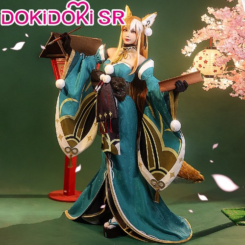 【L Ready For Ship】DokiDoki-SR Game Genshin Impact Miss Hina Cosplay Costume Cosplay Gorou Dress | Costume / M-PRESALE