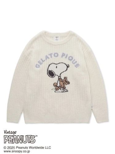 [PEANUTS] SNOOPY×BEAR Pullover Sweater | ONE SIZE / OFF WHITE