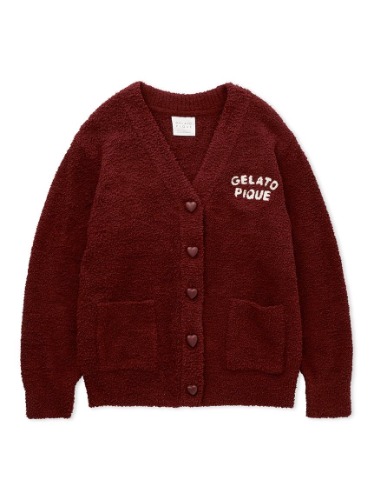 [Chocolate & Framboise] Baby Moco Cardigan | ONE SIZE / RED