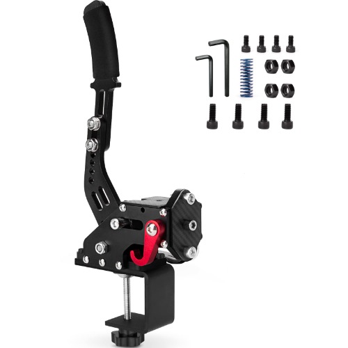 USB Handbrake Clamp for PC Sim Racing Games G25 G27 G29 T500 FANATECOSW DIRT RALLY Windows (Black*+Clamp)