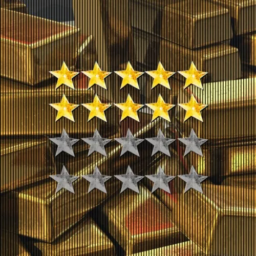 ten gold star stickers (for $100)
