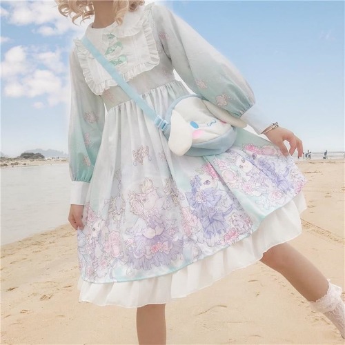 Royal Kitten Lolita Dress - Blue Dress / M
