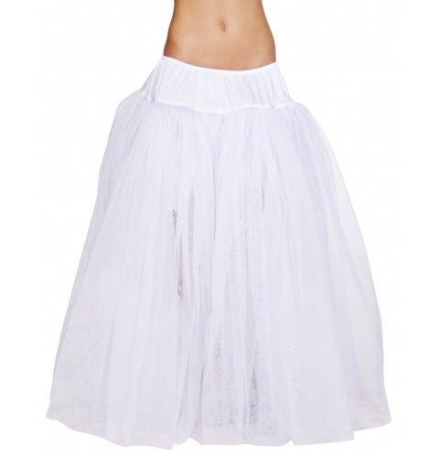 Roma Full Length White Petticoat  - Costume Accessory - White / O/S