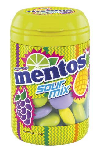 MENTOS Candy Bottle, Sour Mix, 100g