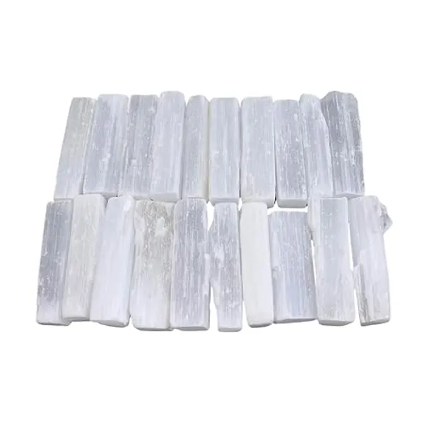 Soul Sticks 4" Selenite Crystal Wand | Variety Pack Selenite Sticks for Healing | Reiki & Metaphysical Energy Drawing | Wicca Altar Crystals Stick Healing Reiki Home Witchcraft Supplies - Pack of 20