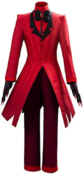 Yanny Hazbin Hotel Alastor Cosplay Kostüm Engel Staub Helluva Boss Blitzo Jacke Outfits Set Halloween Kleid Uniform