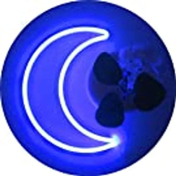 LED Blue Moon Neon Light, Cute Neon Moon Sign,Christmas Room Decor Battery or USB Powered 5V Art LED Decorative Lights Night Lights Indoor for Home, Bedroom, Office,Dorm,Party (Blue Moon)