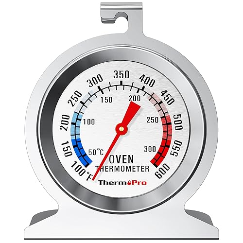 ThermoPro Oven Thermometer for Gas Oven, 50-300°C/100-600°F Instant Read Cooking Thermometer with 431 Stainless Steel, Oven Thermometer for Electric Oven Temperature, Analog in Oven Thermometer - 1