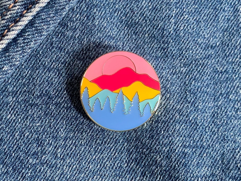 subtle pansexual flag enamel pin mountain pin pride pin enamel cute pin set pins laple pin hard enamel pin gift for her Christmas gifts