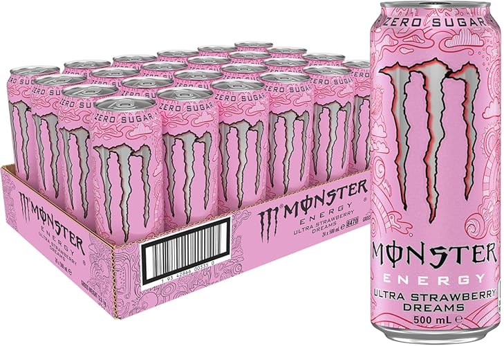 Monster Energy Drink Ultra Strawberry Dreams, 24 x 500 ml