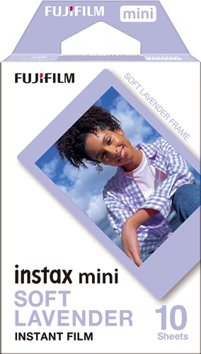 instax instant Mini Film 10 Aufnahmen, „Soft Lavender“ - Mini - 10 Schuss, Lavendelborte