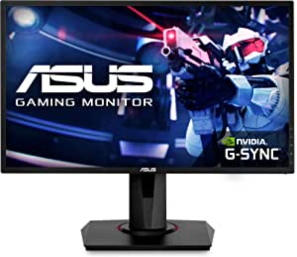 ASUS VG248QG 24" G-Sync Gaming Monitor 165Hz 1080p 0.5ms Eye Care with DP HDMI DVI, Black - 24" FHD 0.5ms 165Hz G-SYNC Height Adjustable Monitor