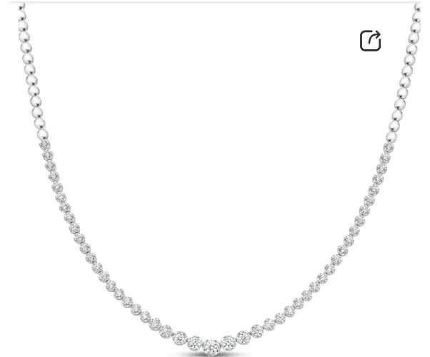 Diamond Riviera Necklace 1 ct tw 10K White Gold