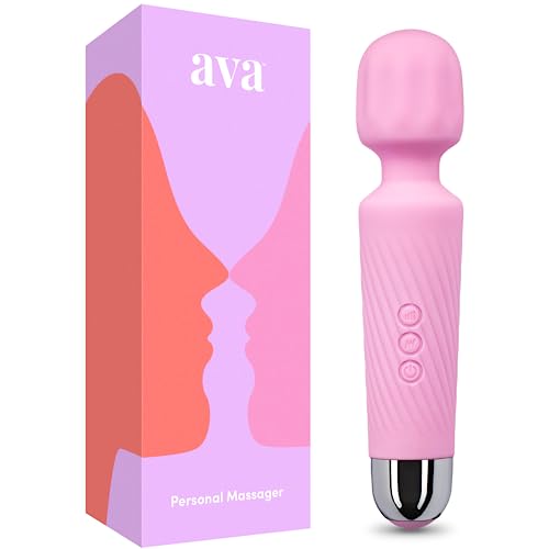 Ava Vibrator Wand [Sex Toys] Clit Stimulator Vibrators | Vibrator for Woman | Sex Toy | Gifts for Women | 20 Patterns & 8 Speeds of Pleasure | Quiet & Small | Adult Sex Toys -Standard - Light Pink - Standard - Light Pink