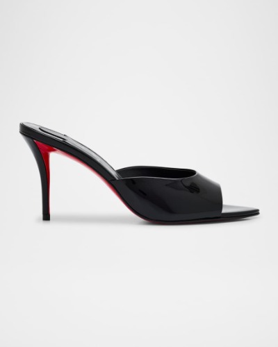 Miss Z Patent Red Sole Mule Sandals