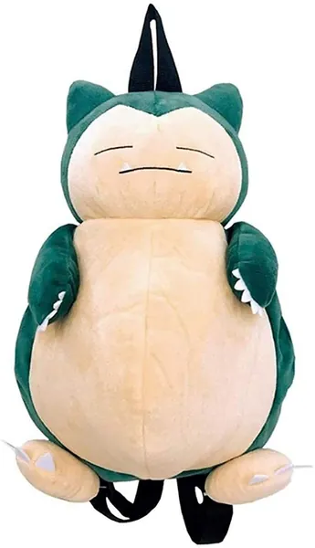 Plush Animal Backpack Plush School bagrole Playing Anime Character Snorlax Doll Cartoon boy Girl Gift(Mudkip Plush) ，Snorlax Cosplay Double Strap Shoulder Bag,14x9x11 inches, Blue