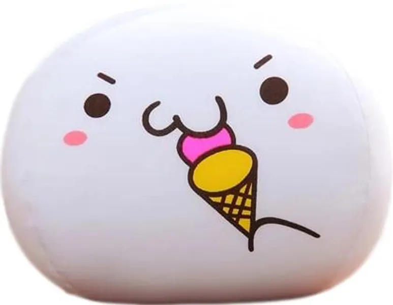 Kawaii Emoji Balls (8 VARIANTS, 4 SIZES) by Subtle Asian Treats - 4" / 10 cm / Ice Cream