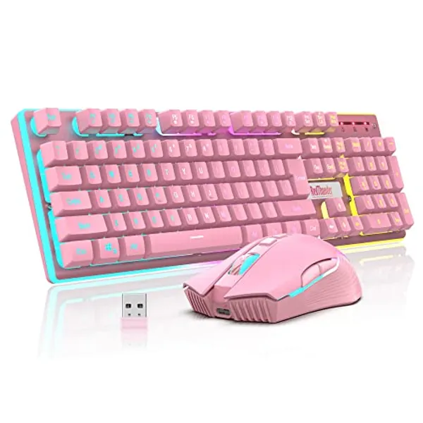 Black Wireless Gaming Keyboard And Mouse