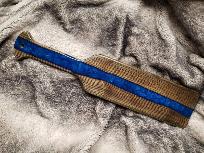 River Spanking Paddle 18"x4" Epoxy and Maple