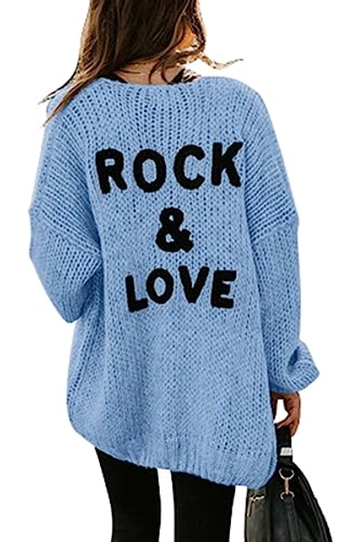 PRETTYGARDEN Women's Long Sleeve Open Front Knit Cardigans Sweaters Soft Loose Draped Coat Outerwear