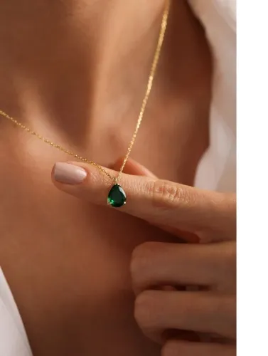 Collana verde smeraldo