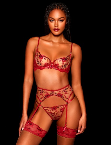 Whitney Sparkling Red Suspender | M