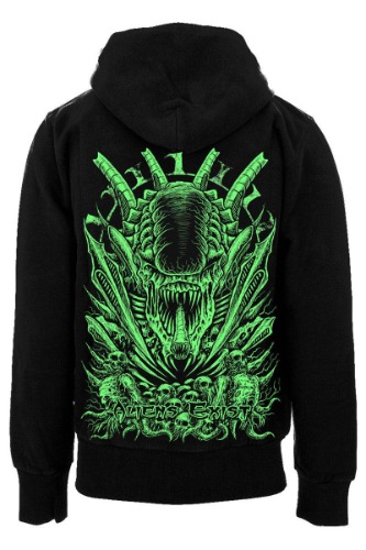 Aliens Exist Xenomorph Hoodie [Zipper or Pullover] | Zipper Hoodie / 5XL