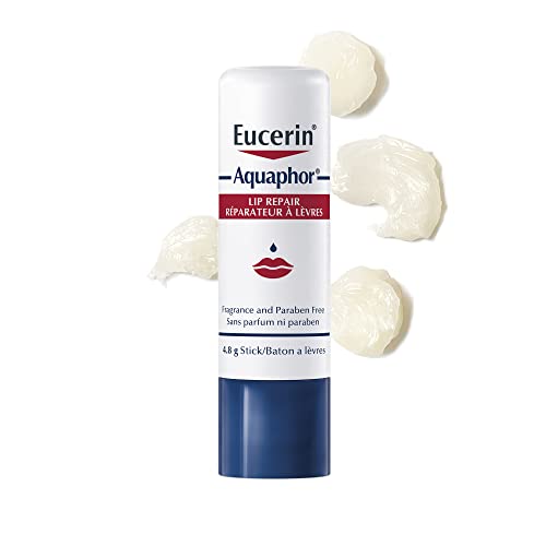 EUCERIN AQUAPHOR Lip Balm Repair Stick for Dry, Chapped and Cracked Lips, 4.8g | Aquaphor Lip Repair | Non-Comedogenic Lip Balm | Fragrance-free Balm | Recommended by Dermatologists - 1 pack