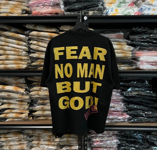 (DROP-SHOULDER/OVERSIZE BOXY-FIT) “FEAR NO MAN BUT GOD” Tee | XX-LARGE