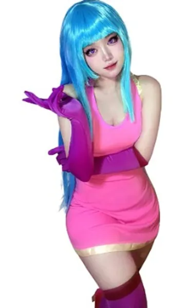 Me!Me!Me! Cosplay Dress with Gloves and Stockings (Small) : Clothing, Shoes & Jewelry