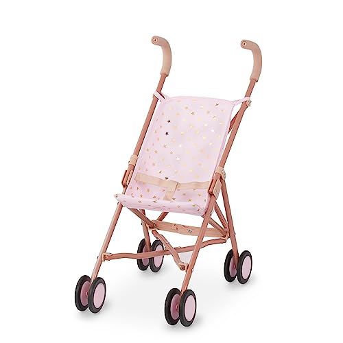 LullaBaby – Doll Stroller – Foldable Frame – Star-Print Design – Baby Doll Accessories – Toys For Kids Ages 2 & Up – Baby Doll Stroller