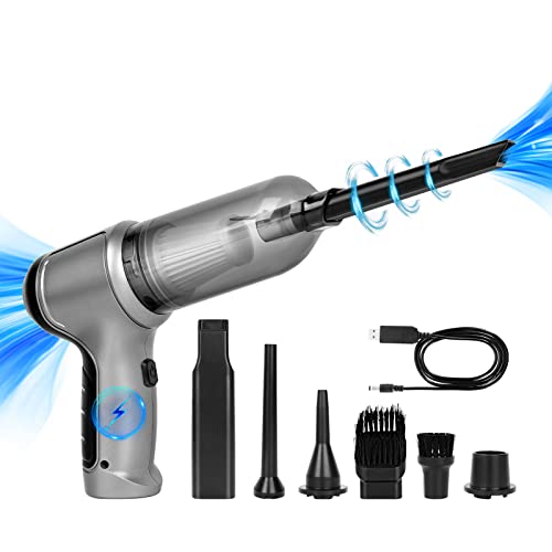 3-in-1 Electric Compressed Air Duster Cleaner, Rechargeable Cordless Mini Air Duster, Compressed Air Cleaner for PC, Keyboard Cleaner, Sofa Cleaning, Vacuum Storage Bags and Car - ‎ST-Air Duster