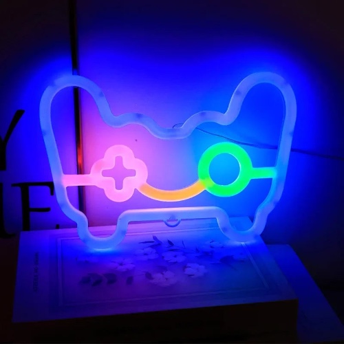 LED Bright Neon Light Night Room Wall Art l - Game Pad