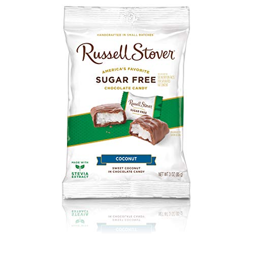 Russell Stover No Sugar Added Milk Chocolate Coconut Patties, 85-Gram Bag