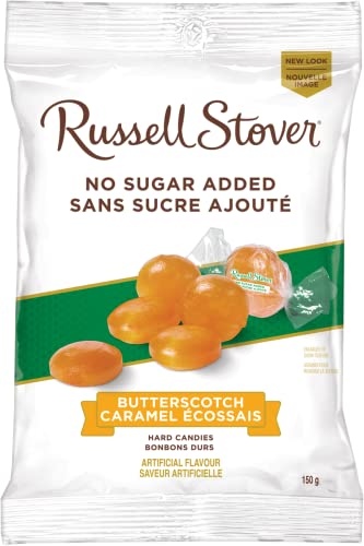 Russell Stover No Sugar Added Butterscotch Hard Candy, 150-Gram Bag