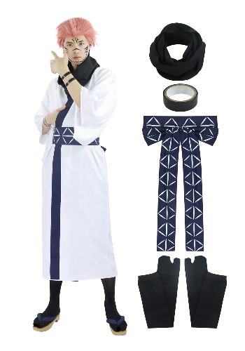 DAZCOS US Size Anime Role Cosplay Costume Kimono Outfit with Waist Seal - Small