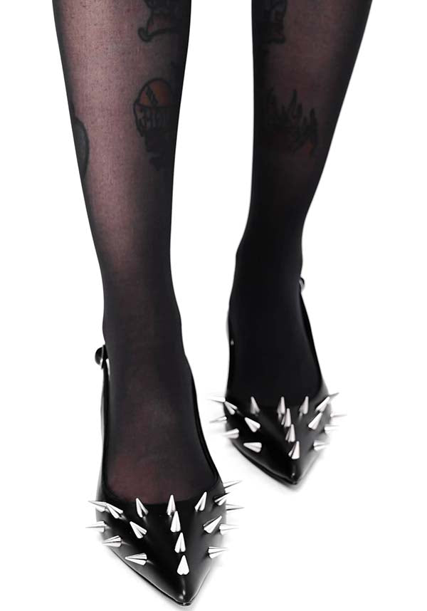 Spiked Sling Back | KITTEN HEELS - US 07 [WOMENS]