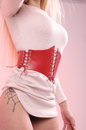 Genuine Leather Harness Corset - Elegance and Versatility Combined - Vegan leather / XL