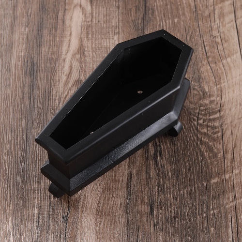 Black or White Coffin Mini Goth Succulent Flower Planter - Black / S (10cm)