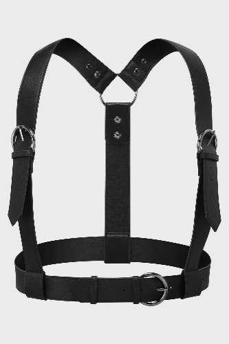 Desolate Spirit Harness - M-L / Black / 100% Polyurethane