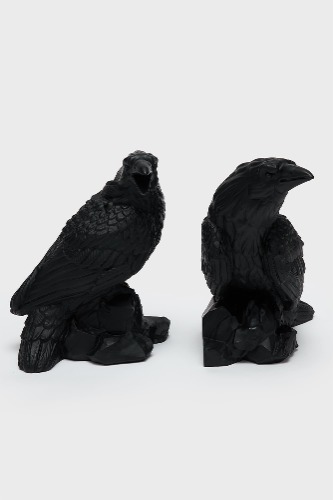 Corvus Bookends - One Size / Black / 100% Resin