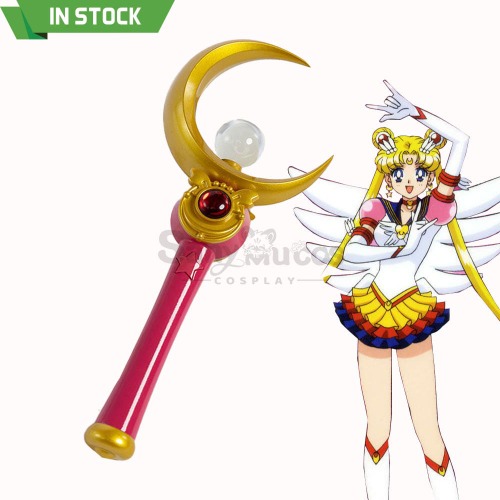 【In Stock】Anime Sailor Moon Cosplay Sailor Moon Usagi Tsukino Transformation Rod Cosplay Prop